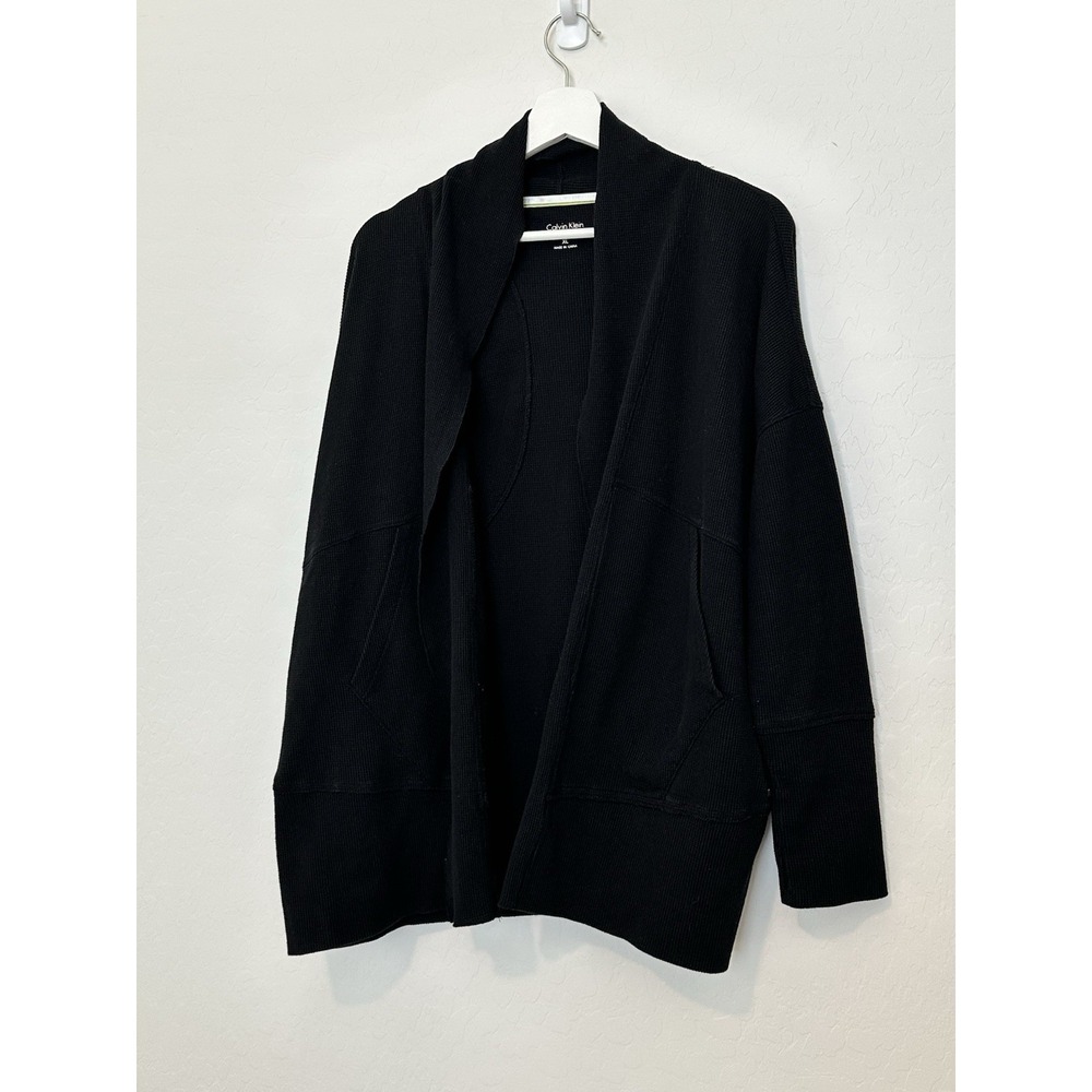 EUC WOMENS CALVIN KLEIN PERFORMANCE WAFFLE KNIT CARDIGAN SIZE 1X